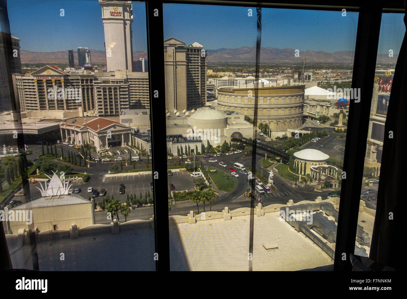 View out of hotel room in Las Vegas Stock Photo - Alamy