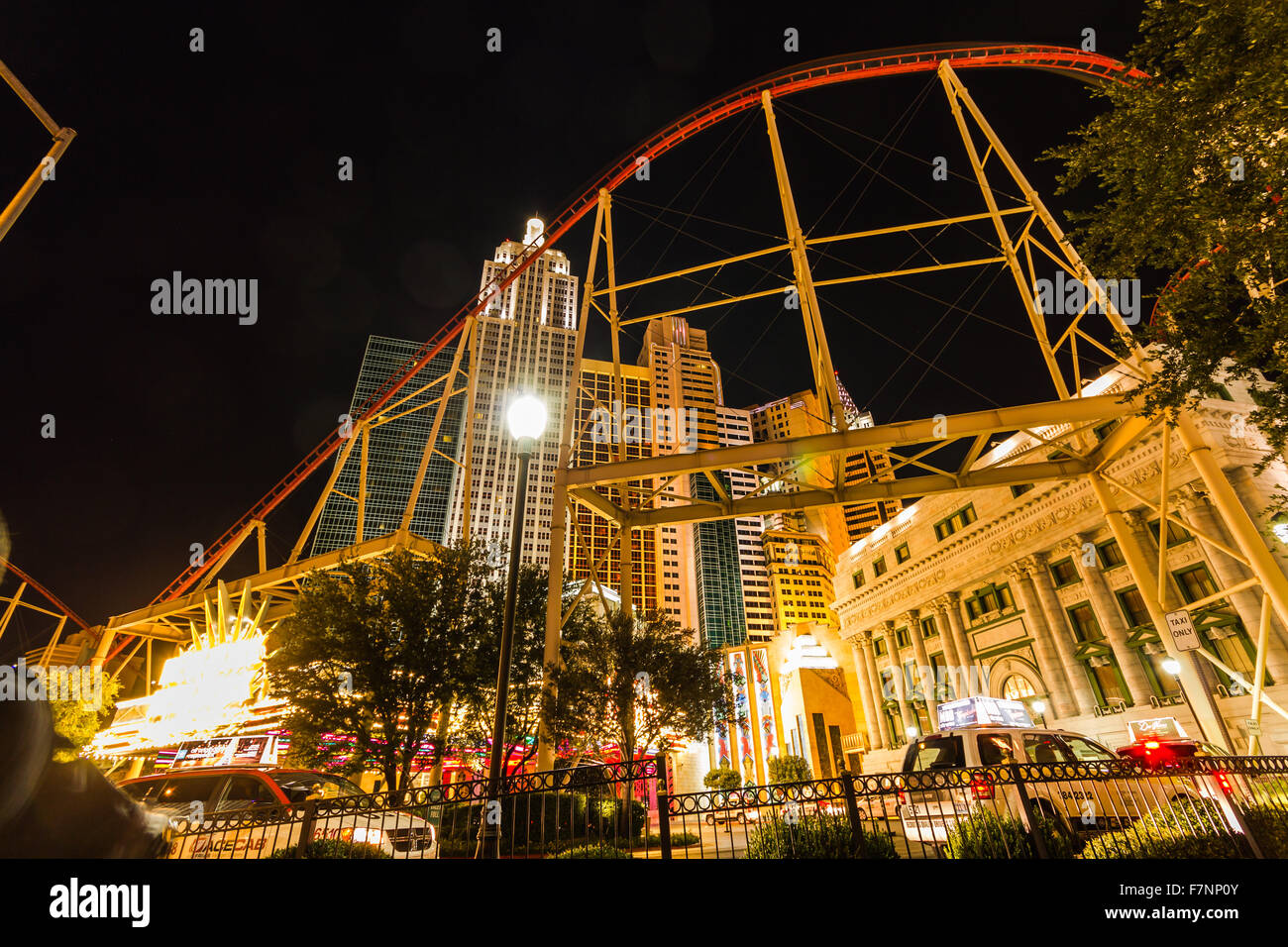 Roller Coaster of New York-New York Hotel and Casino Editorial Stock Photo  - Image of strip, casino: 219036013