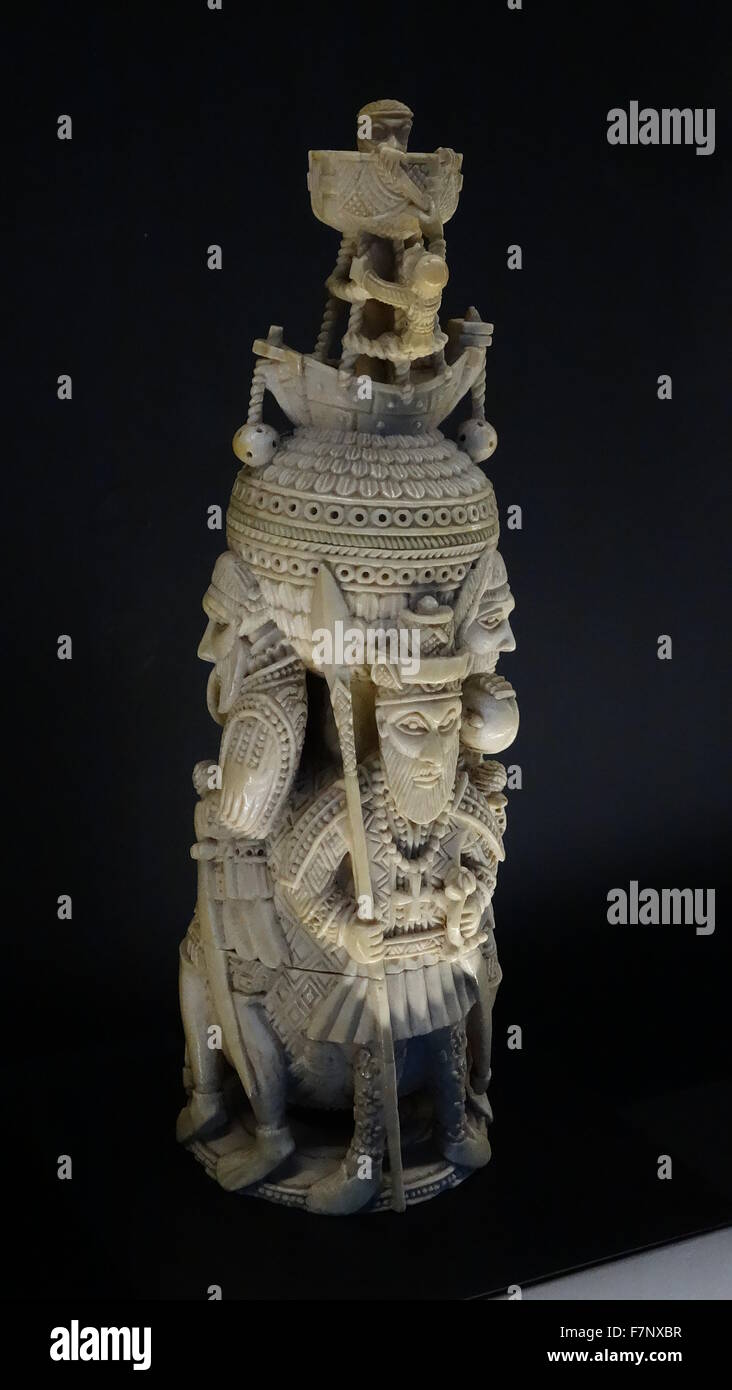 Ivory Salt Cellar used for holding and dispensing salt. From the