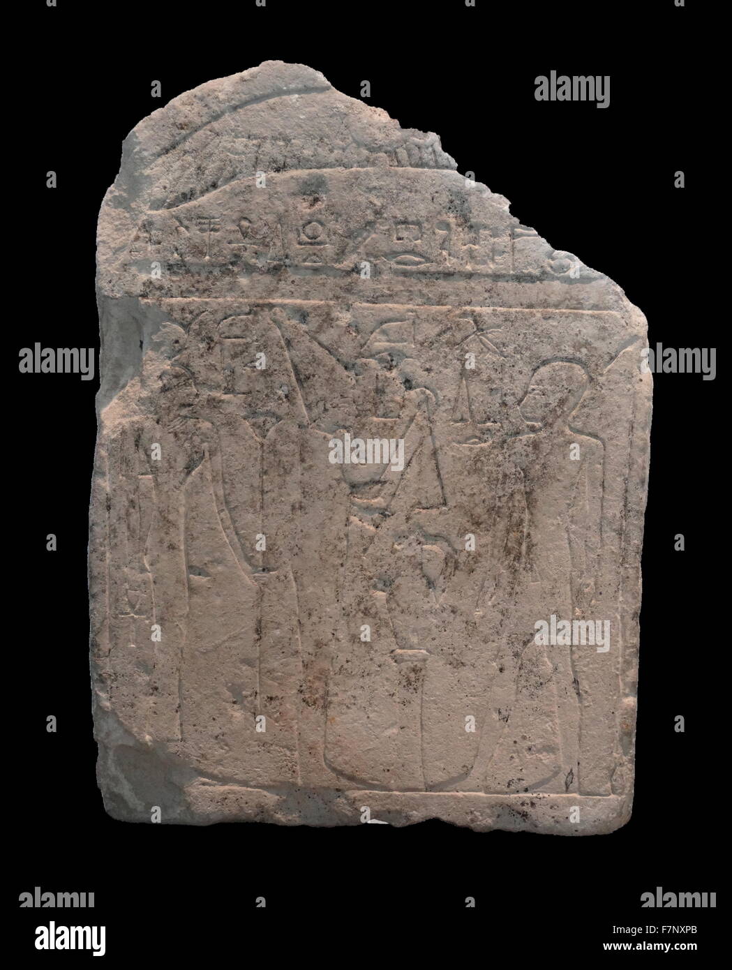 Ancient Egyptian votive stela. Limestone. Stela belonging to Padiset. Limestone. 19th20th
