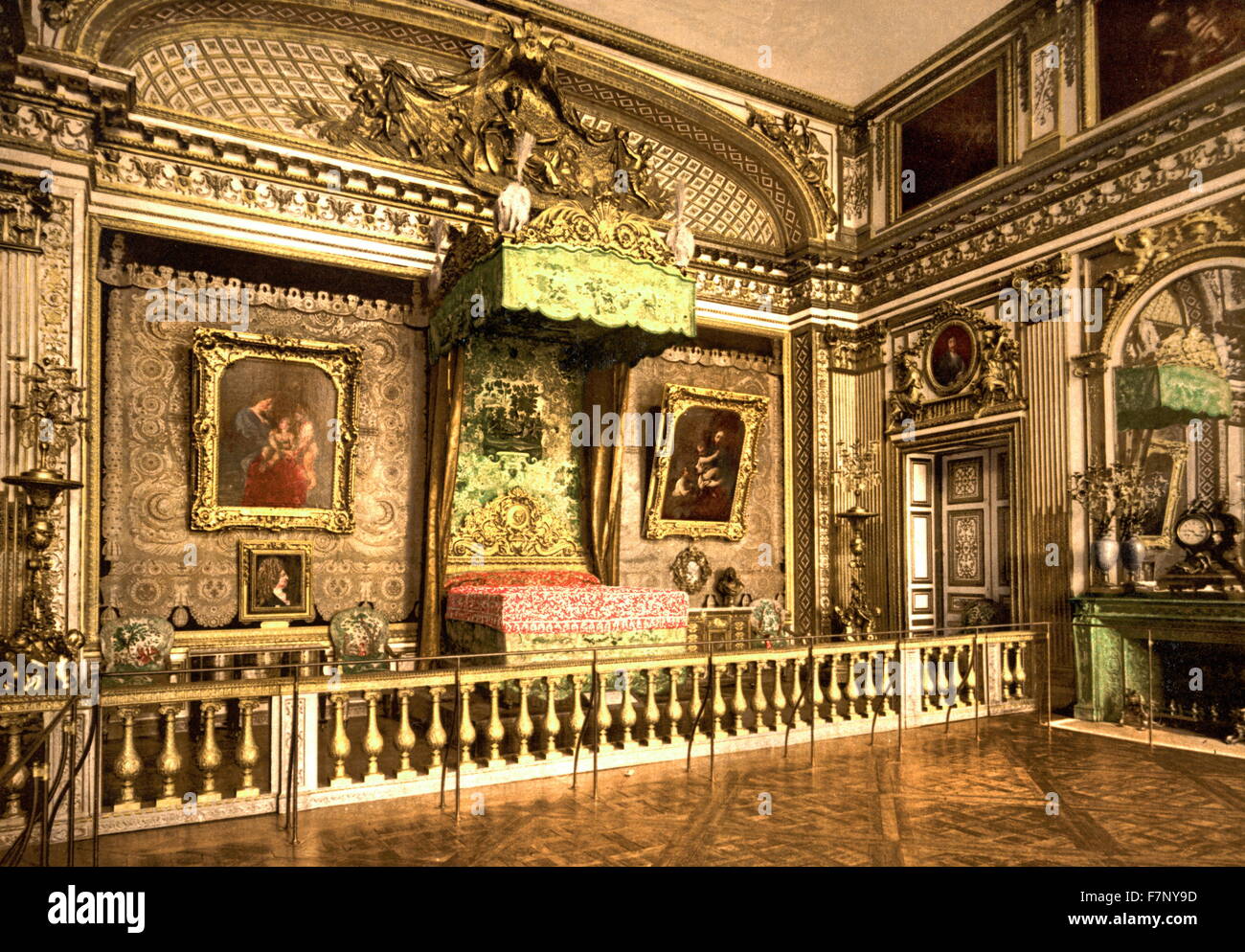 Room of Louis XIV, Versailles, France 1900 Stock Photo