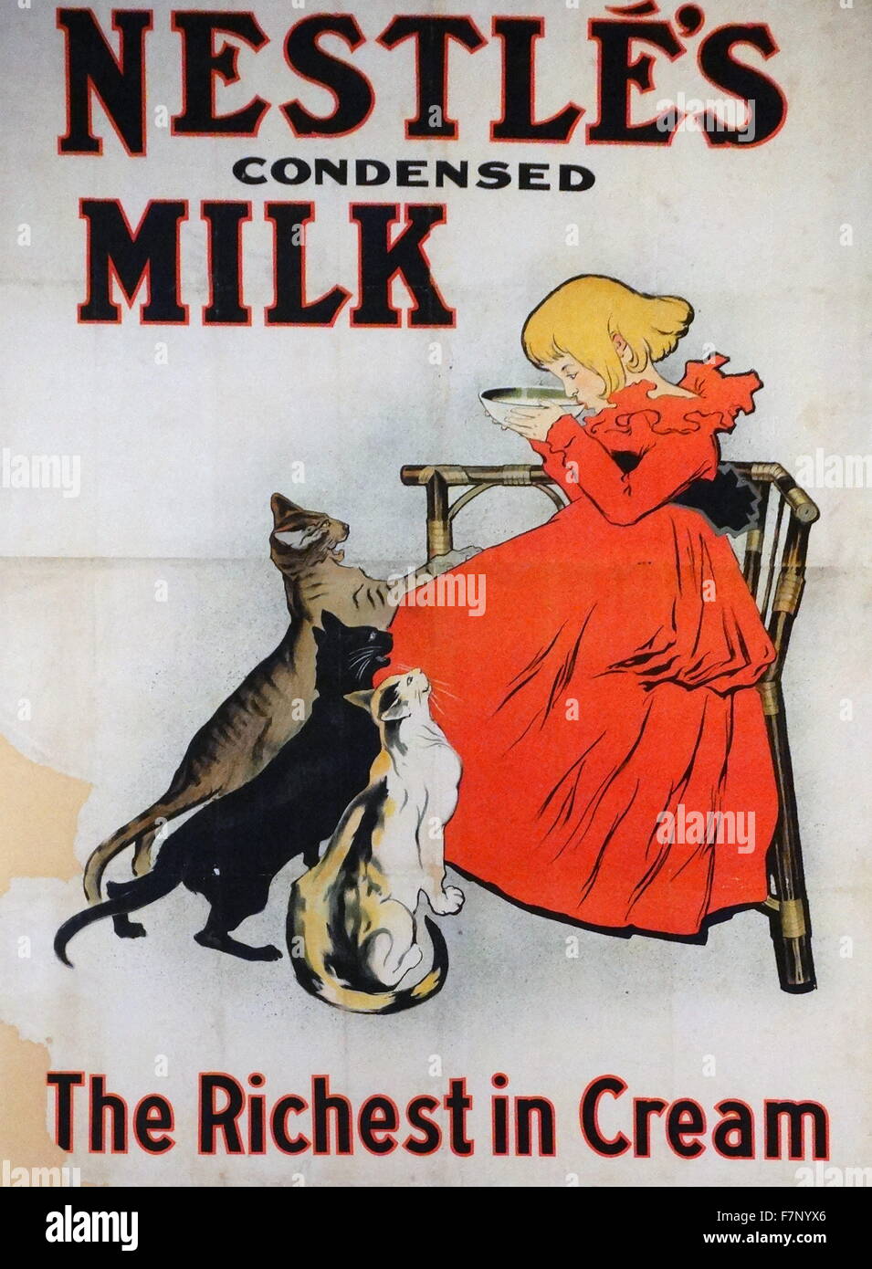 Poster advertising for Nestlé's Condensed Milk by Théophile Alexandre