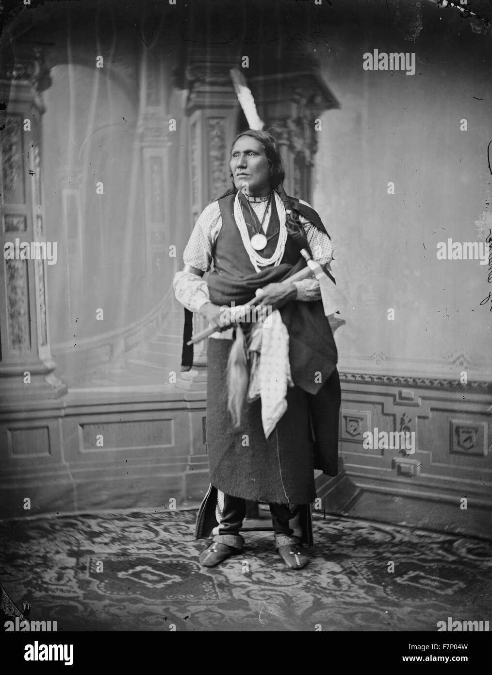 Big Snake, Native American Brave, Matthew Brady Photographer, 1865 Stock Photo