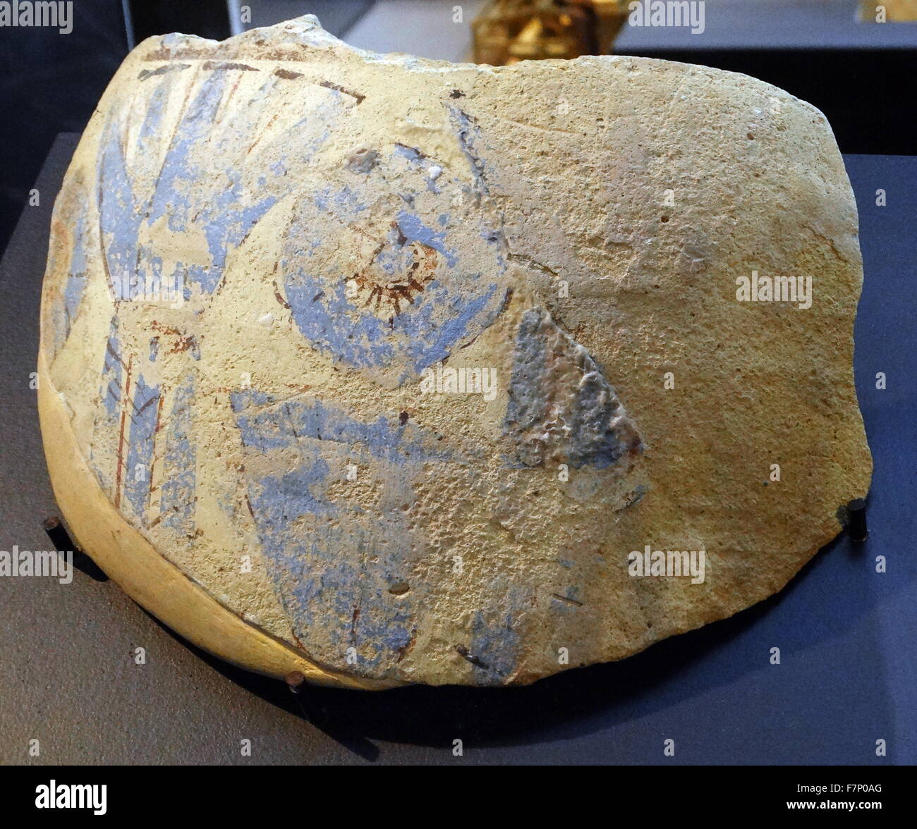 18th Dynasty (Tutankhamun) ceramic fragments decorated with patterns circa 1350 BC Stock Photo