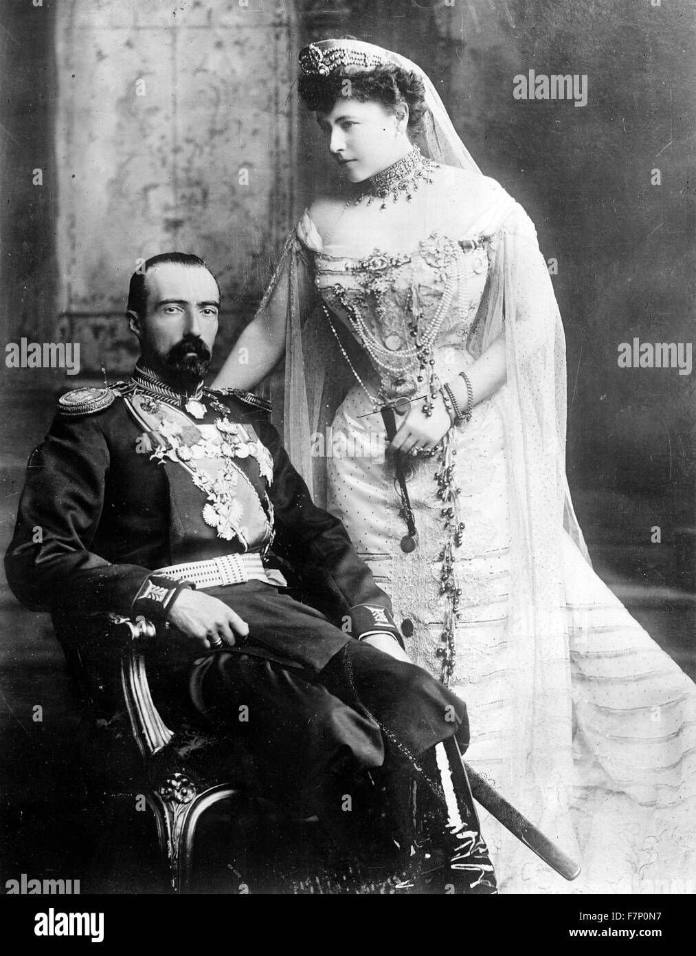 Grand Duke Michael Mikhailovich of Russia (1861-1929) and his wife Countess Sophie of Merenberg, Countess de Torbay (1868-1927) Stock Photo