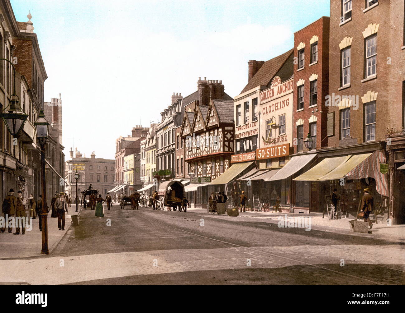 Southgate Street, Gloucester, England 1890 Stock Photo