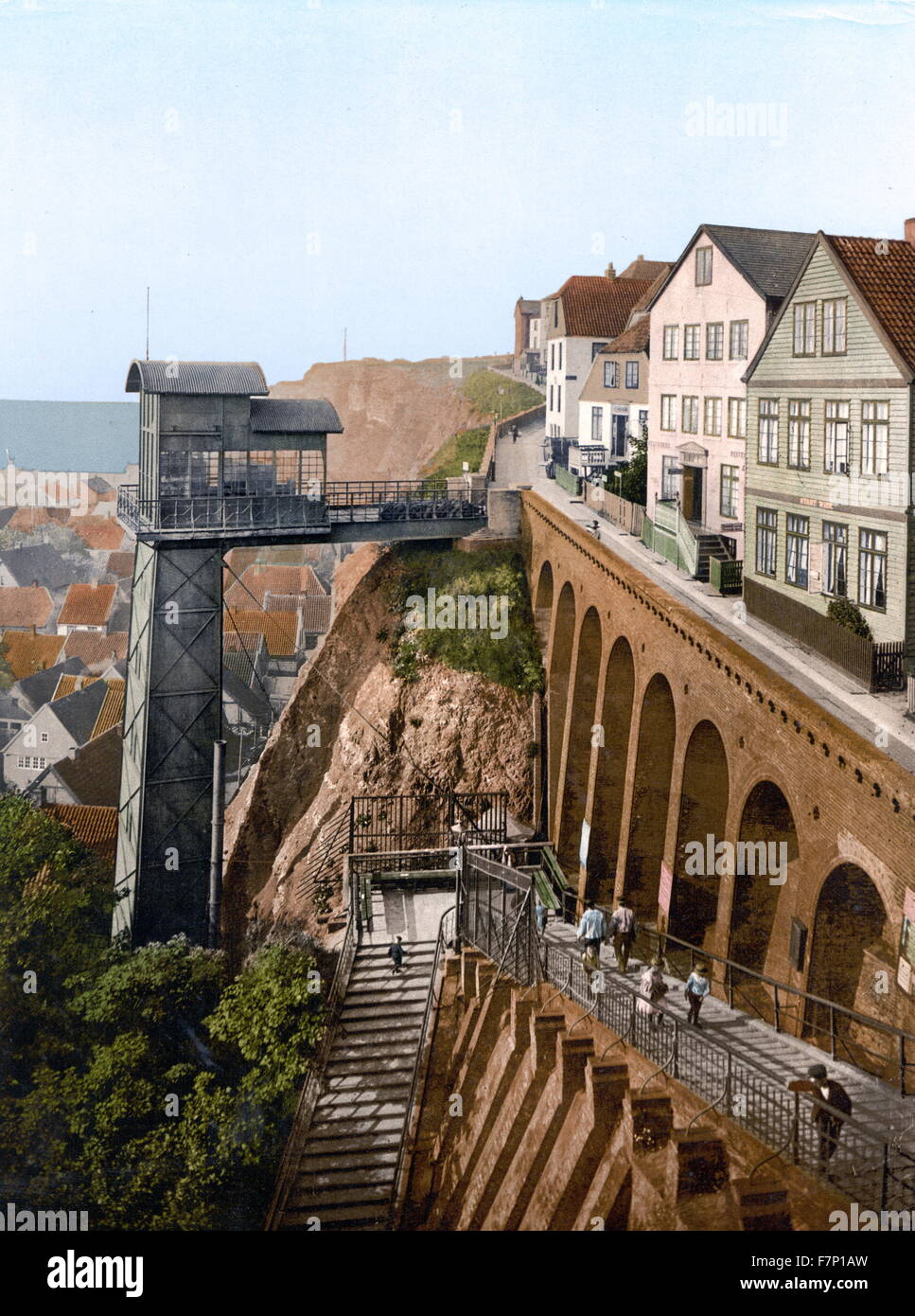 The Lift, Helgoland, Germany 1895 Stock Photo