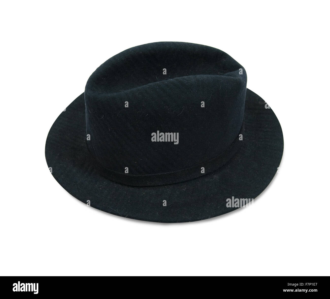 Black felt hat, isolated on white with clipping path Stock Photo - Alamy
