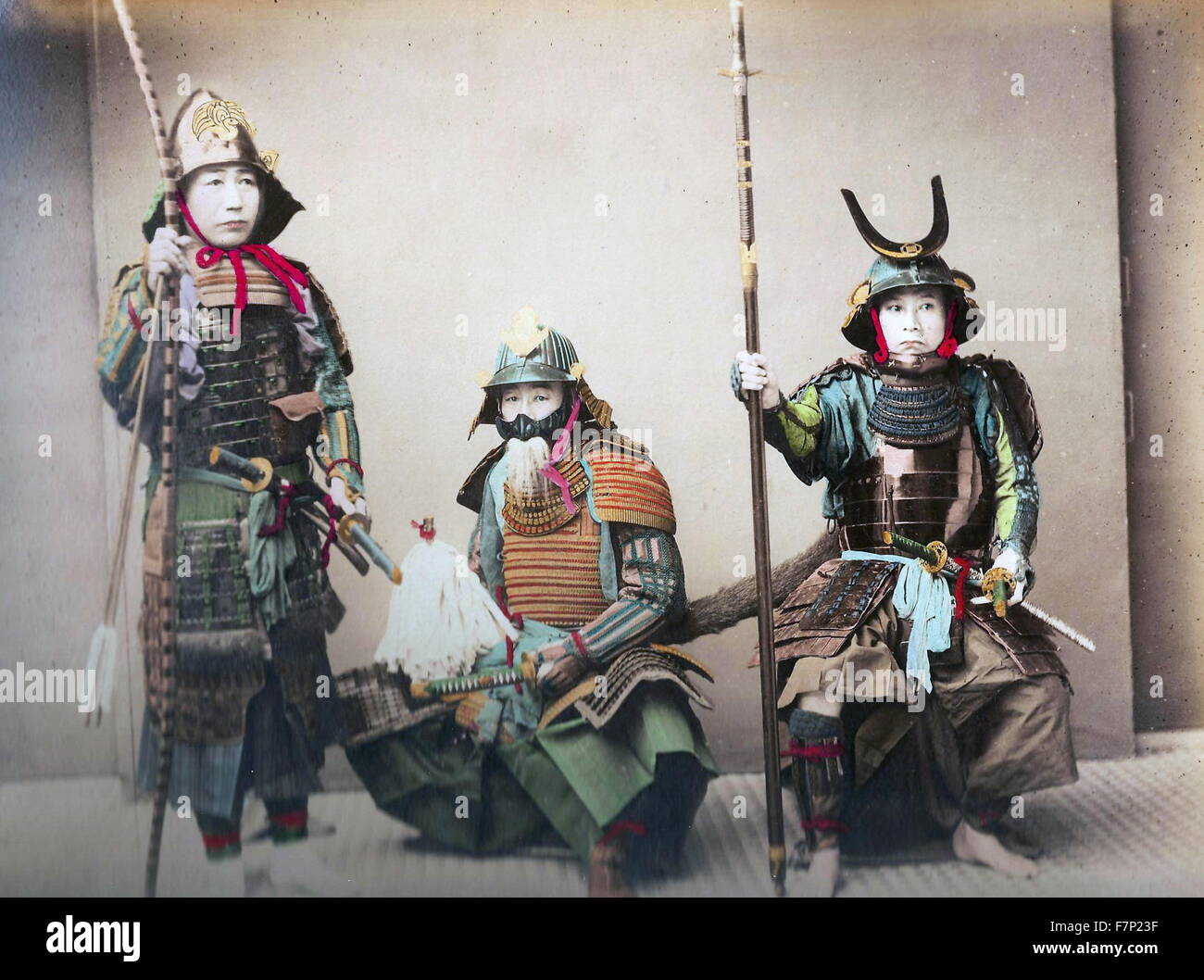 Japanese samurai warriors, 1900 Stock Photo