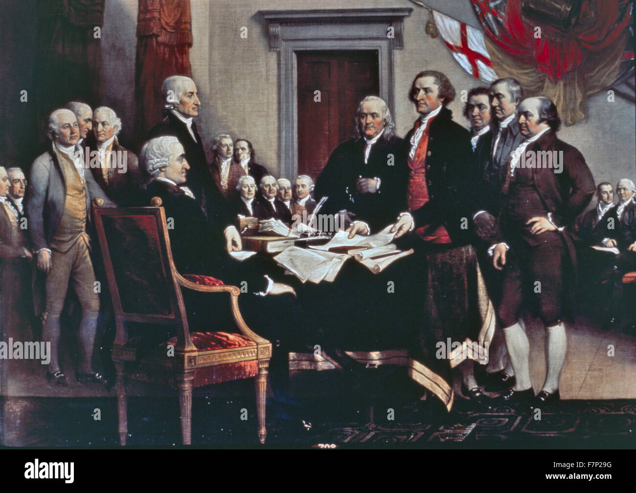 U.S. Capitol paintings. Declaration of Independence, painting by John Trumbull Stock Photo