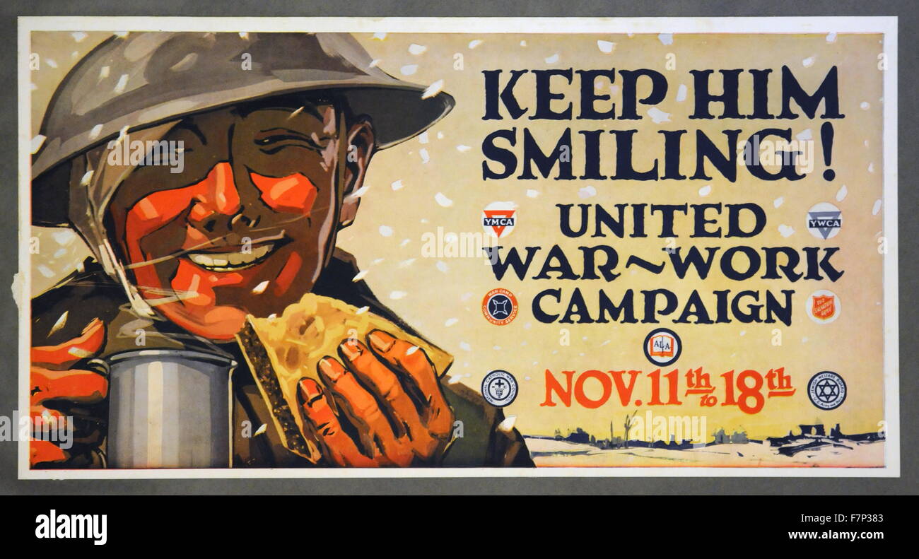 United War Work Campagin poster. Dated 1943 Stock Photo