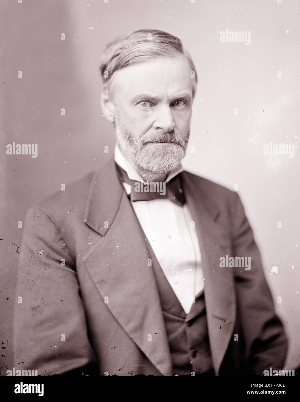 John Sherman (May 10, 1823 – October 22, 1900) American Republican representative and senator from Ohio served as both Secretary of the Treasury and Secretary of State and was the principal author of the Sherman Antitrust Act. Sherman ran for the Republican presidential nomination three times, Stock Photo