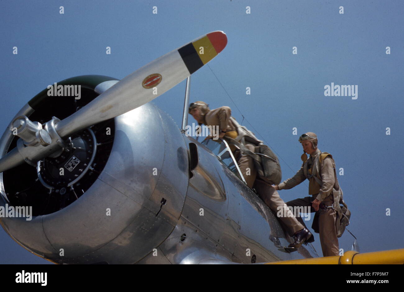 Photograph of Aviation cadets at the Naval Air Base, Corpus Christi, Texas. Dated 1943 Stock Photo