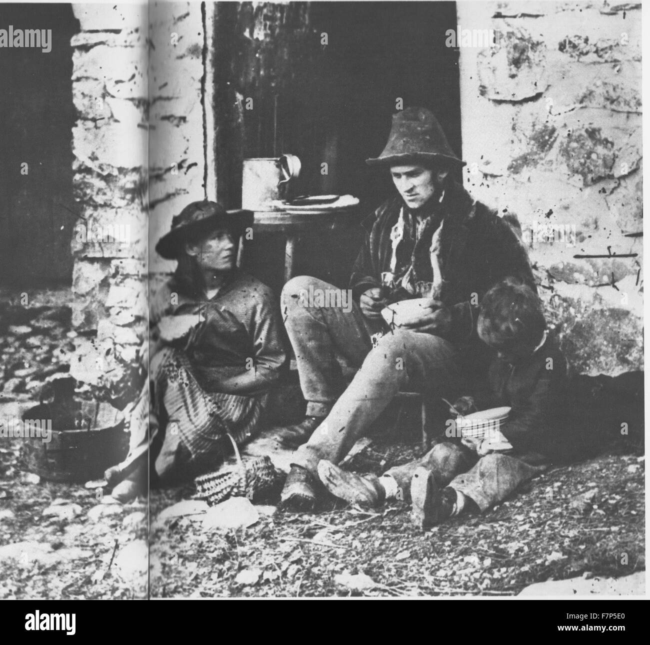 American family during the gold rush eara 1850 Stock Photo Alamy