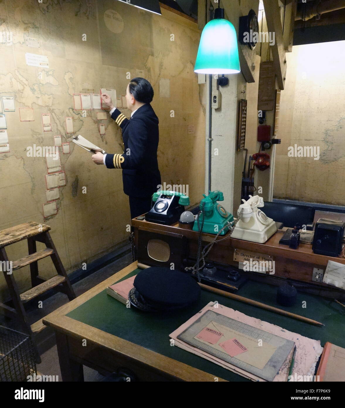 war rooms in london during worldf war II 1941 Stock Photo Alamy