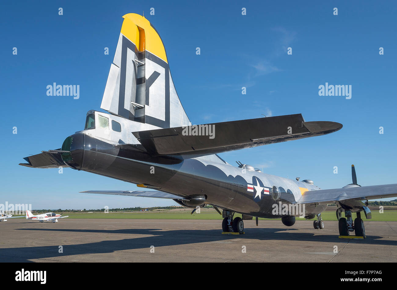 Tail section of an American B29 bomber from WWII at Duxfordy Stock Photo