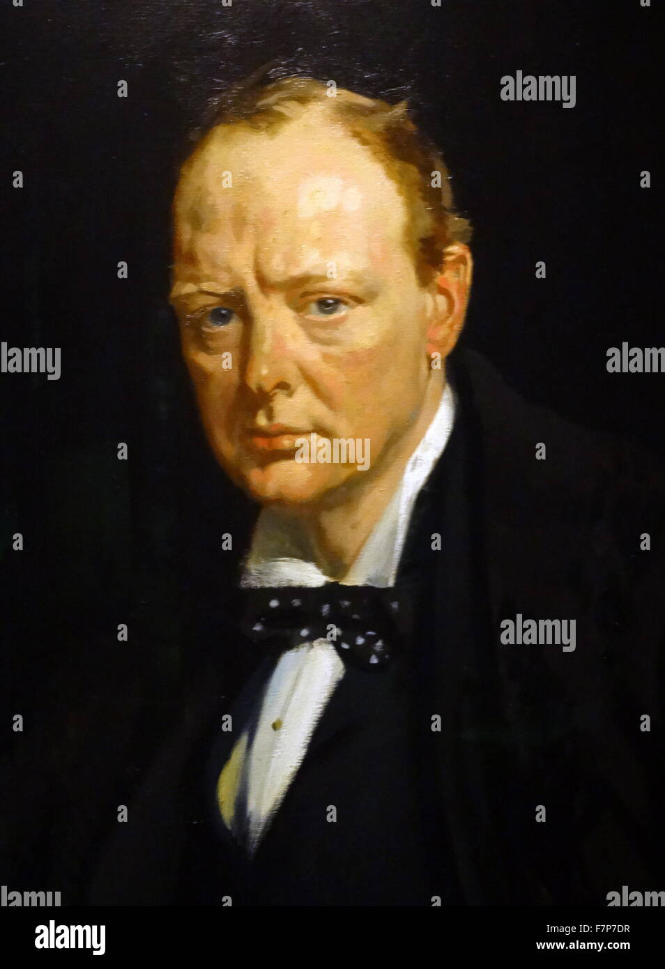 Sir Winston Churchill (detail) by Sir William Orpen (1878-1931). oil on canvas 1916 Stock Photo