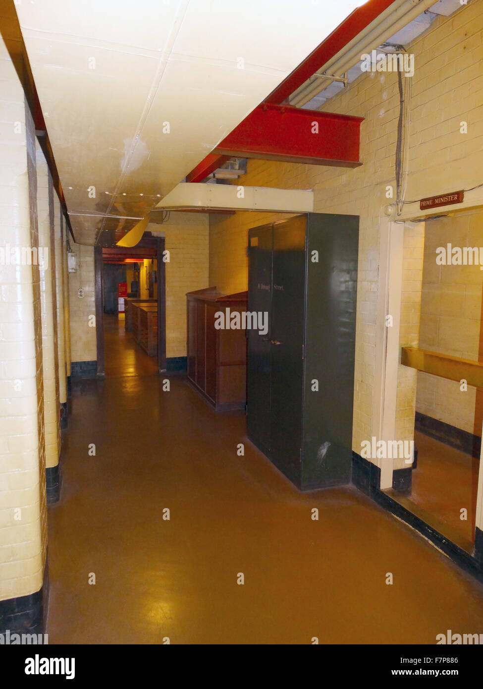 Cabinet war rooms bunker, London; England. The War rooms were used by the British Government as protection for senior ministers during World war two. Stock Photo