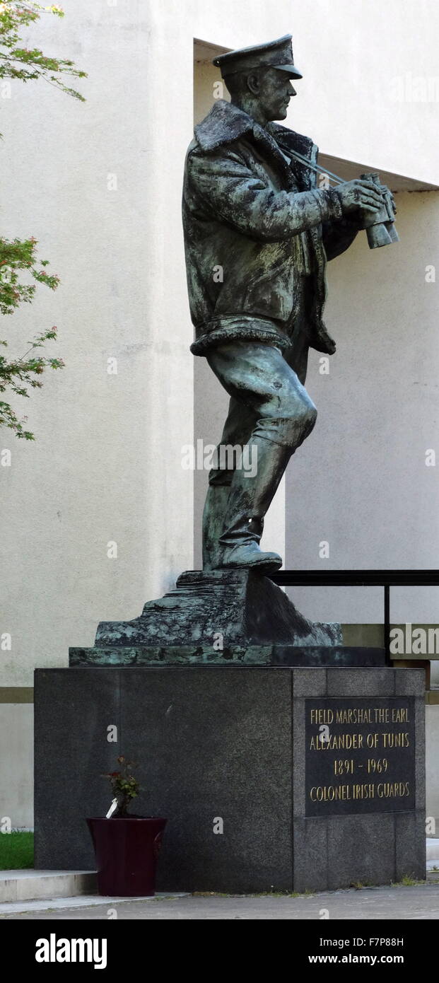 Statue of Field Marshal The Earl Alexander of Tunis. Guards' Chapel, London, England Stock Photo