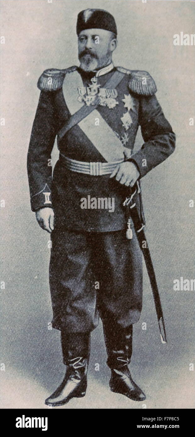 Edward VII in his uniform as Colonel of a Russian regiment Stock Photo