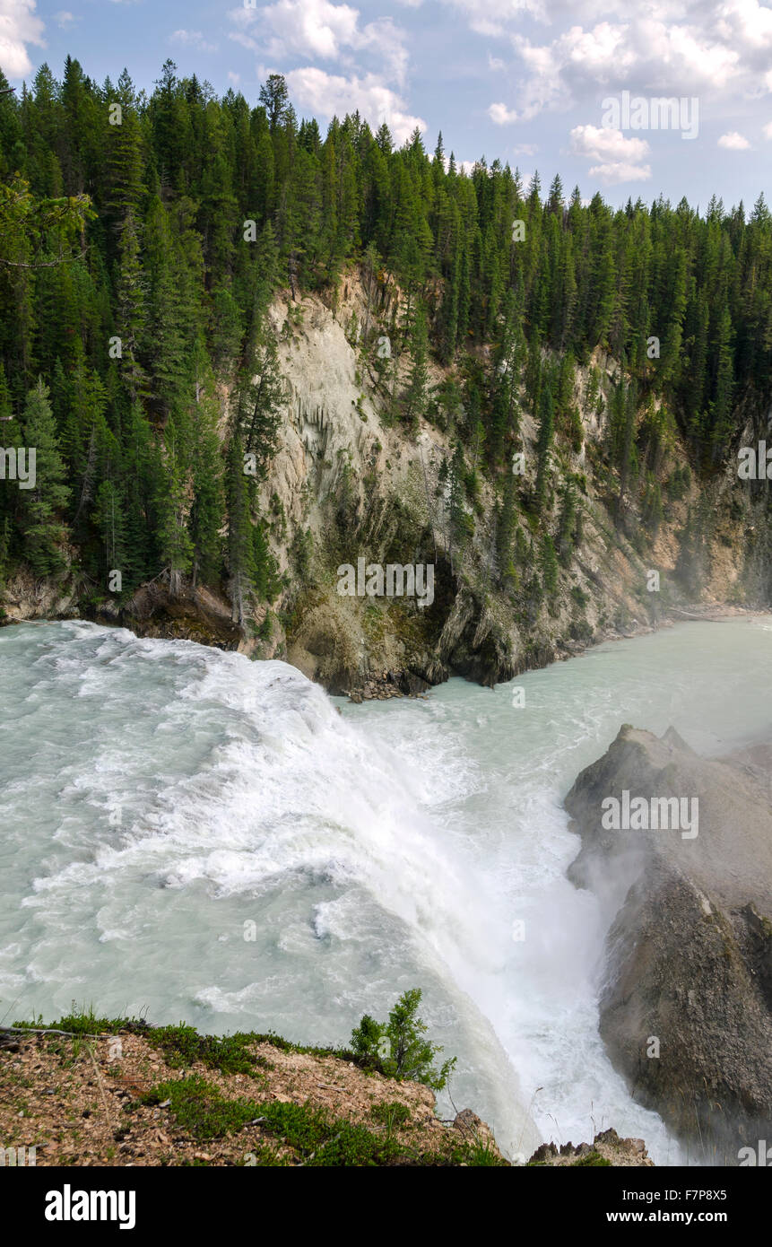 Wapta falls in Alberta in Canada Stock Photo