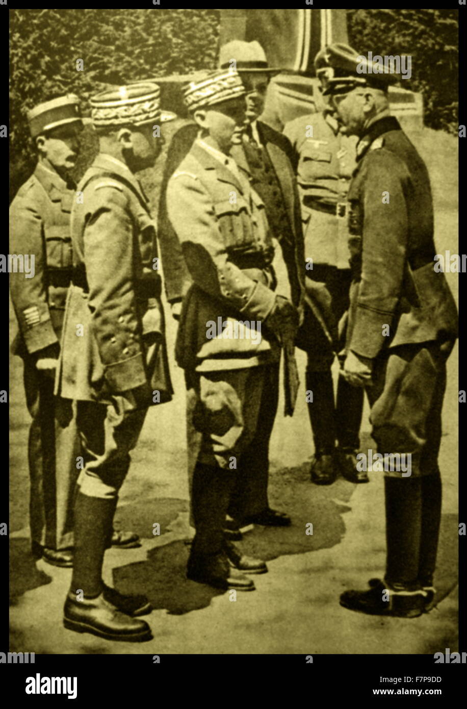General von tippelskirch receives the negotiators .Miffe Huntziger ...