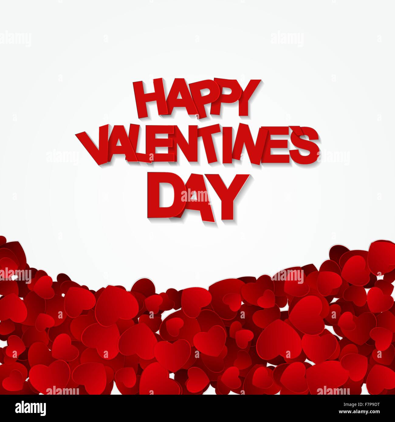Happy Valentines Day Card with Heart. Vector Illustration Stock Vector ...