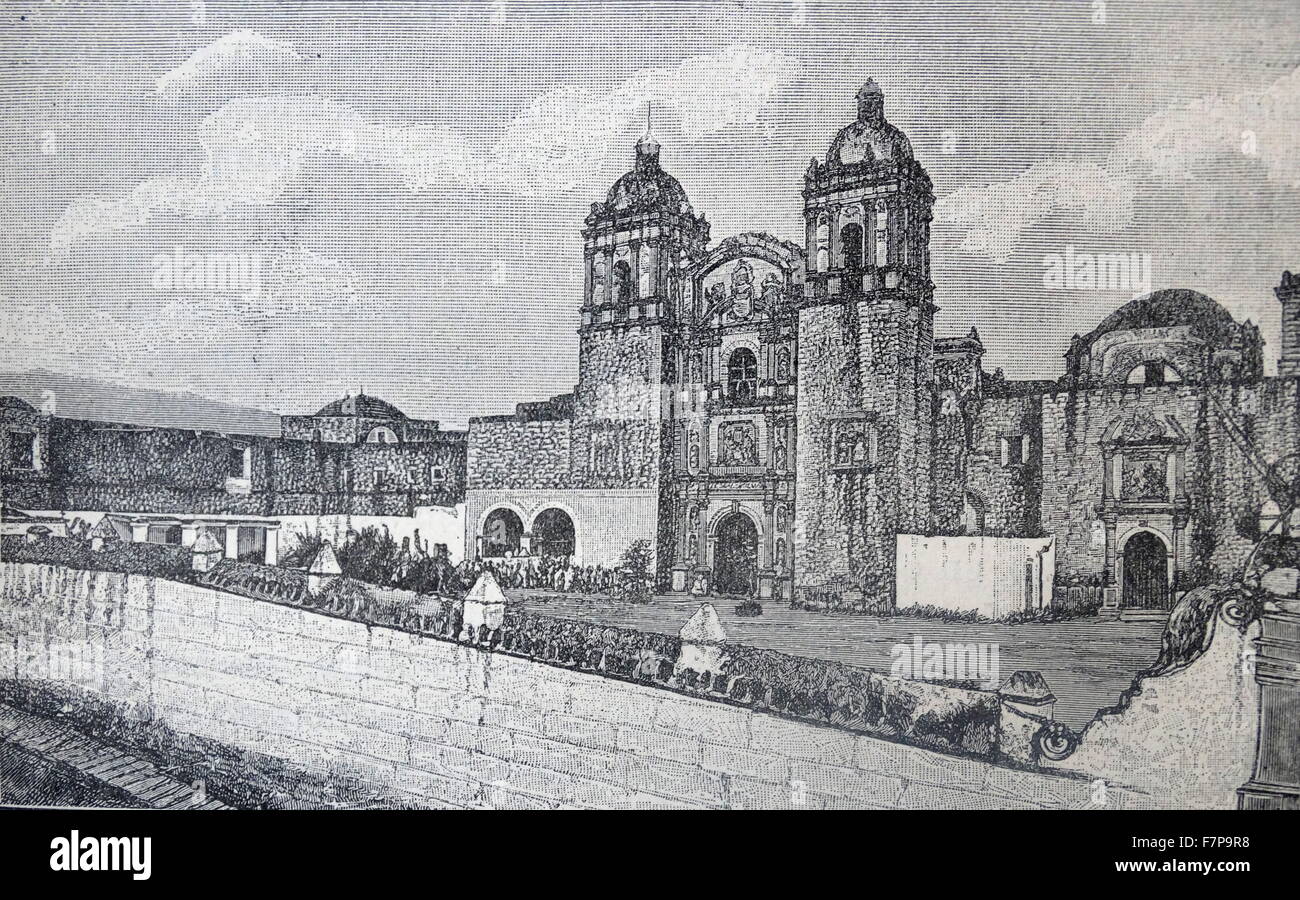 The Church and monastery of Santo Domingo de Guzmán, a Baroque building in Oaxaca, Mexico. Begun in 1570, they were constructed over a period of 200 years, between the 16th and 18th The Church and monastery of Santo Domingo de Guzmán, a Baroque building in Oaxaca, Mexico. Begun in 1570, they were constructed over a period of 200 years, between the 16th and 18th