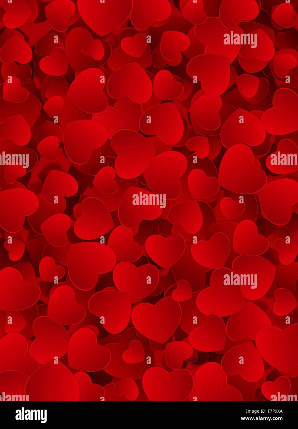 Happy Valentines Day Card with Heart. Vector Illustration Stock Vector ...
