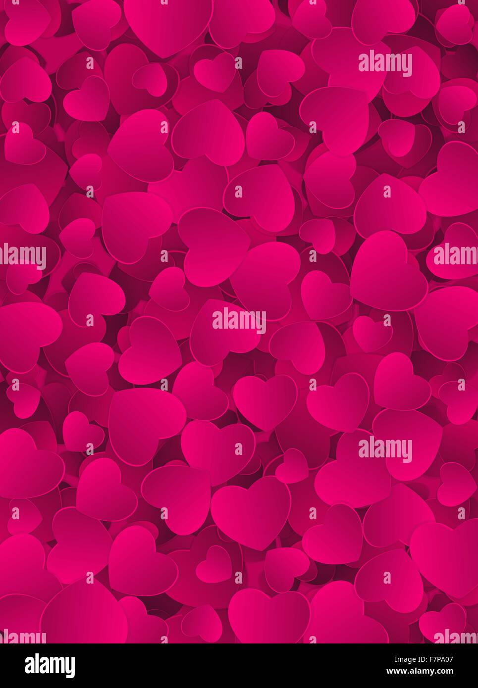 Happy Valentines Day Heart Card Background. Vector Illustration Stock ...