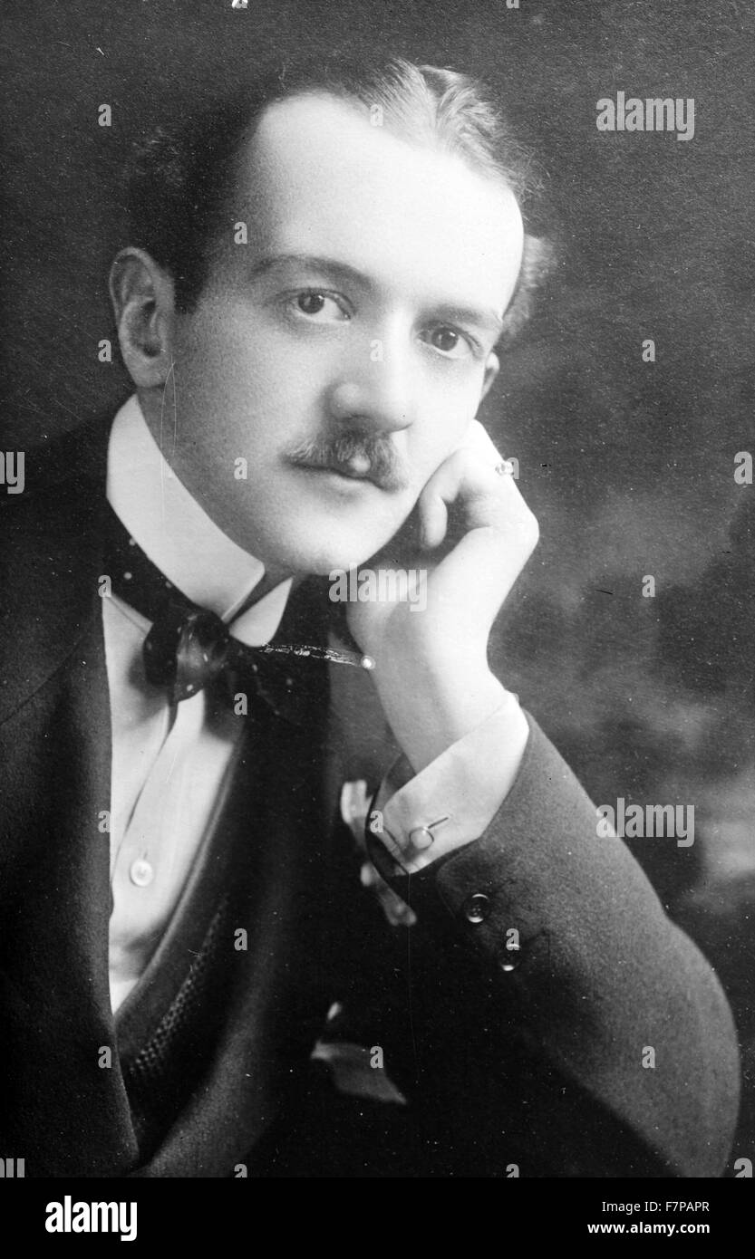 Italian noble the Marquis Max Strozzi of Florence, 1912 Stock Photo