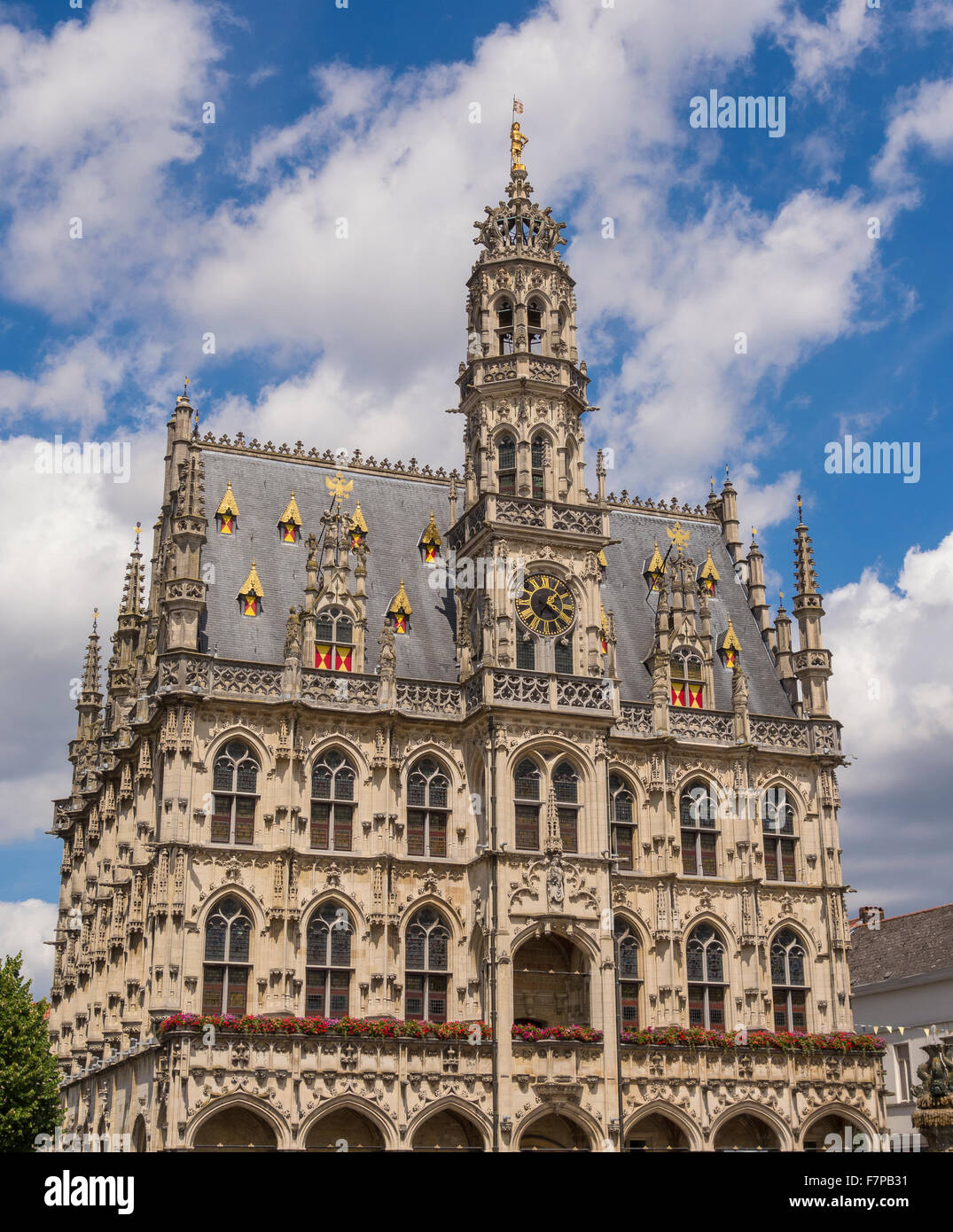 OUDENAARDE, BELGIUM - Town Hall Stock Photo