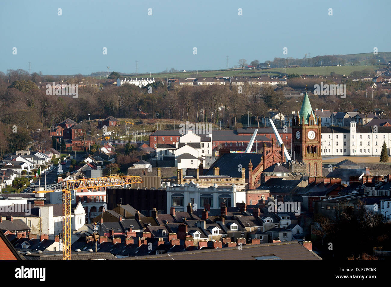 Londonderry, Northern Ireland, 02 December 2015. Buildings On The Site ...