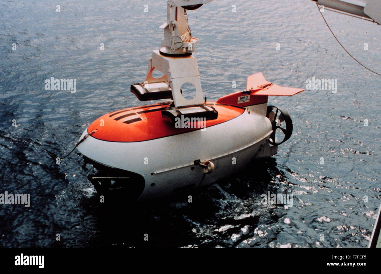 MIR submarine used to film underwater footage appearing in the movie 'Titanic.' 1997 Stock Photo