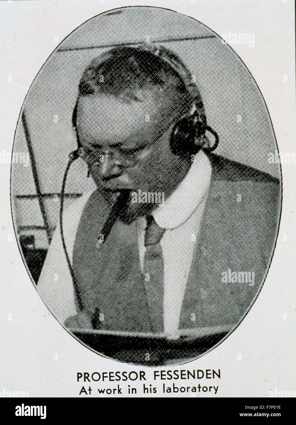 Photographic portrait of Reginald Aubrey Fessenden (1866-1932) Canadian inventor who performed pioneering experiments in radio. Dated 1915 Stock Photo