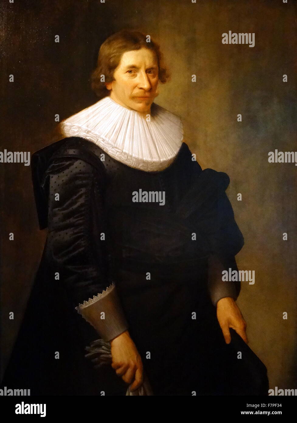portrait of an Unknown Man. Oil on panel), 1620s, By Nicolaes Pikenoy (Dutch school) Stock Photo
