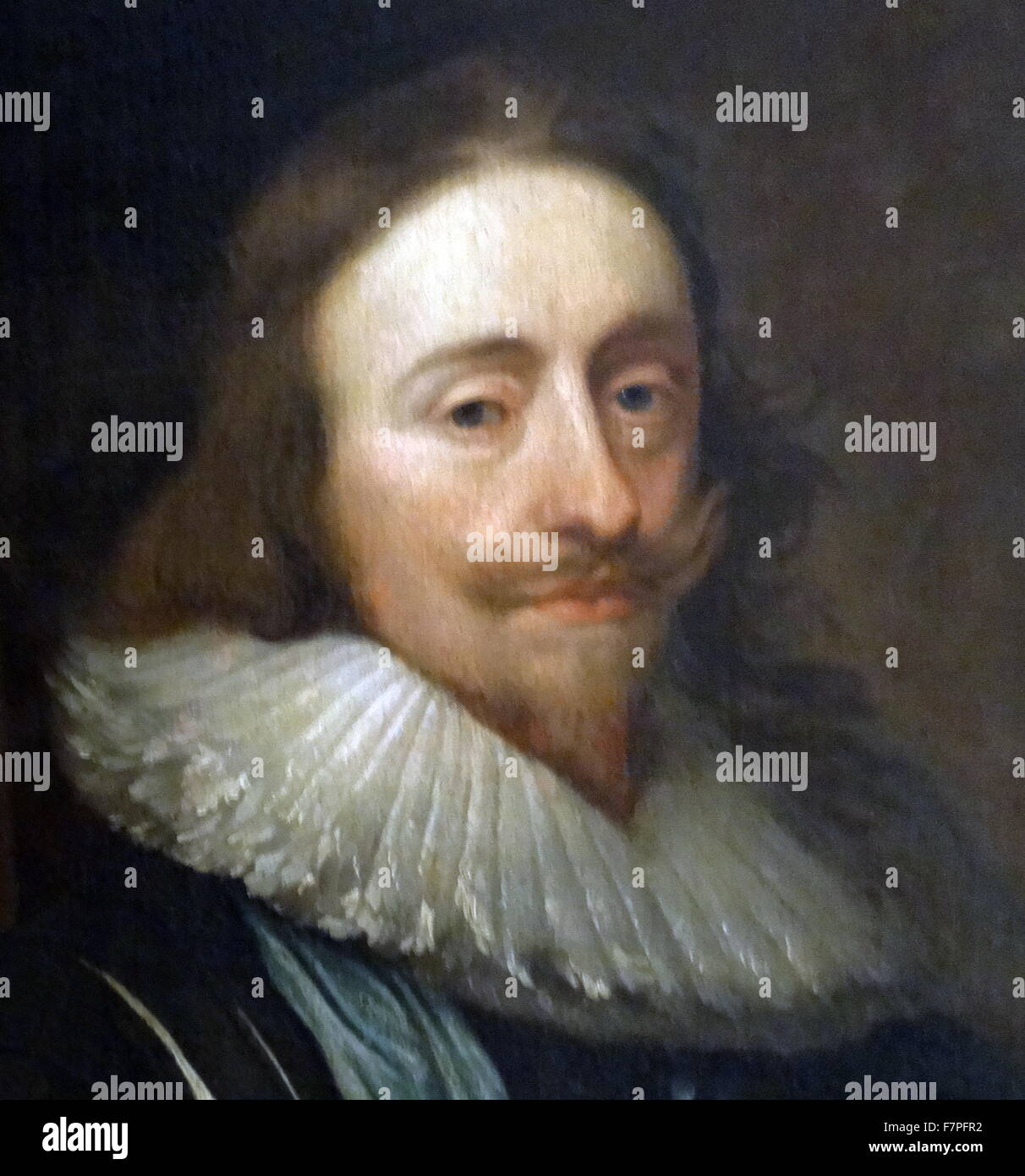 Portrait of King Charles I by Cornelis Janssens van Ceulen (1593-1661) English painter of portraits of Dutch or Flemish parentage. Dated 17th Century Stock Photo