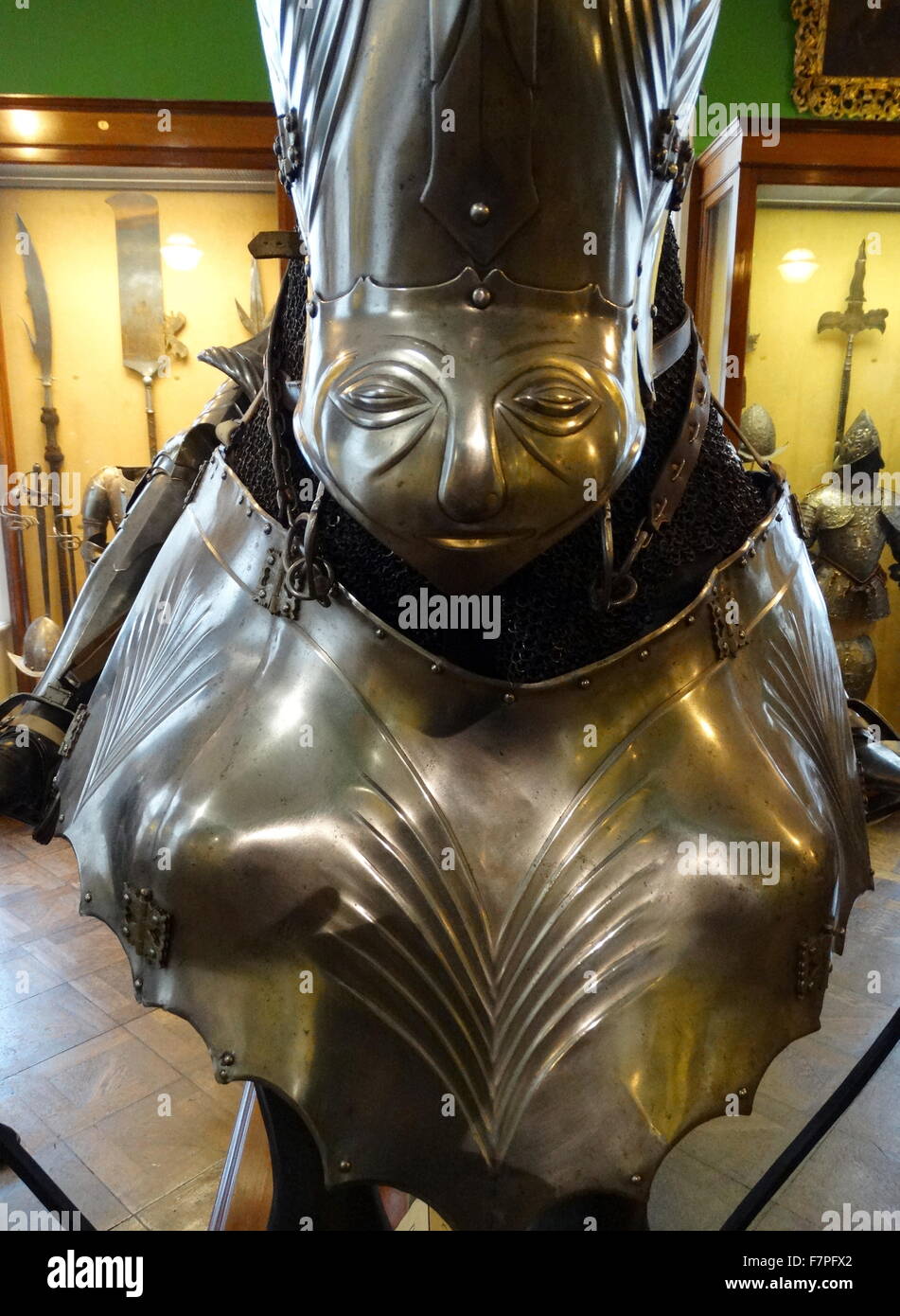 Steel visored helmet (sallet). Dated 15th Century Stock Photo Alamy