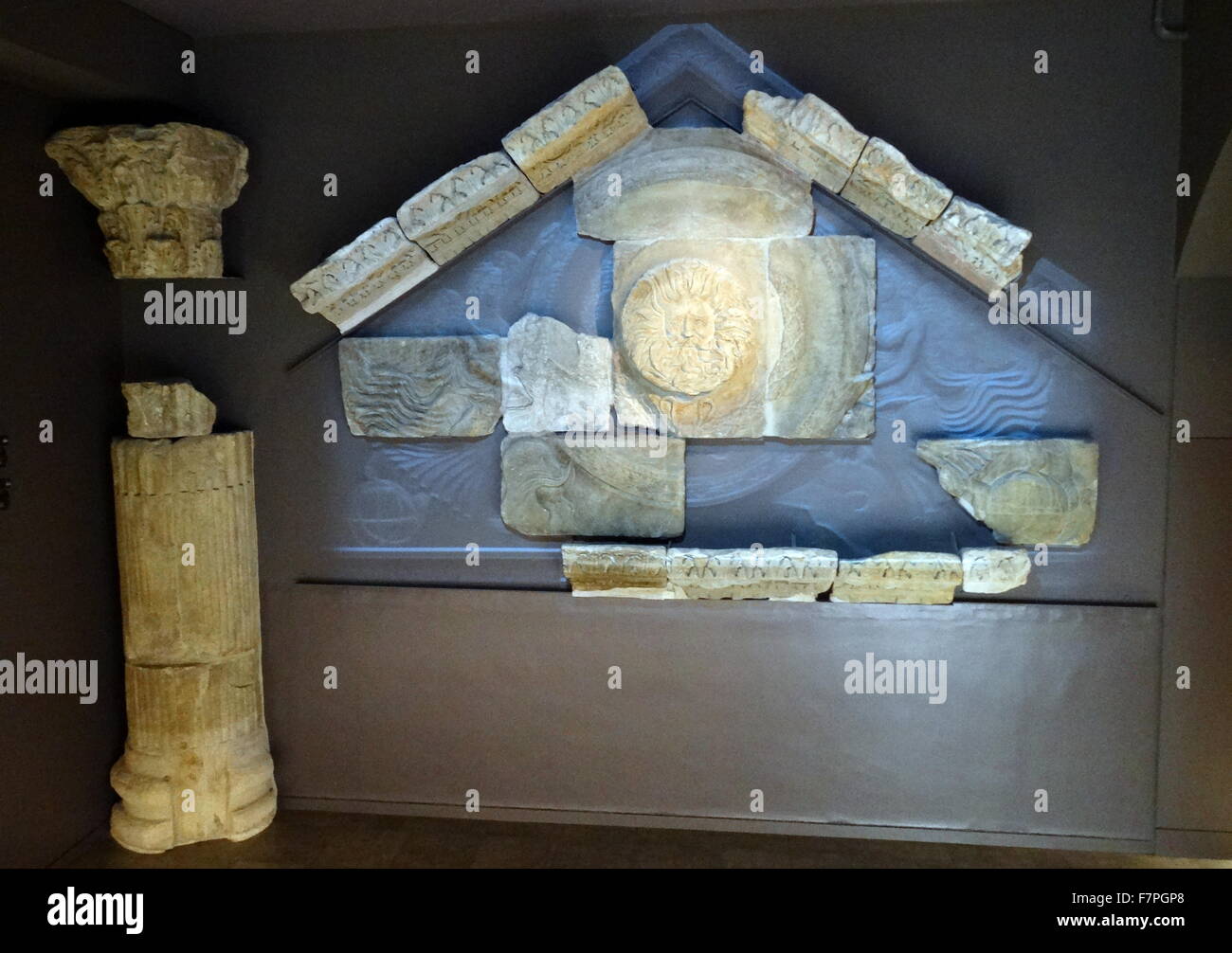 Roman temple of Sulis Minerva at Bath 1st century AD Stock Photo