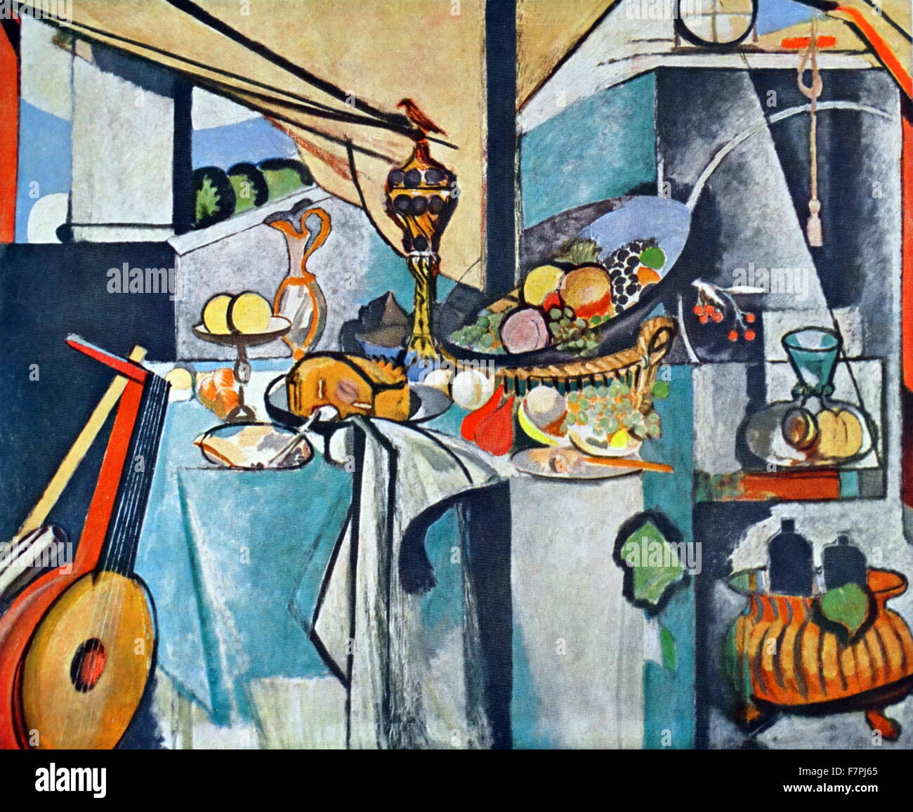 Painting titled 'Variation on a Still Life by De Heem' by Henri Matisse (1869-1954) French artist. Dated 1917 Stock Photo