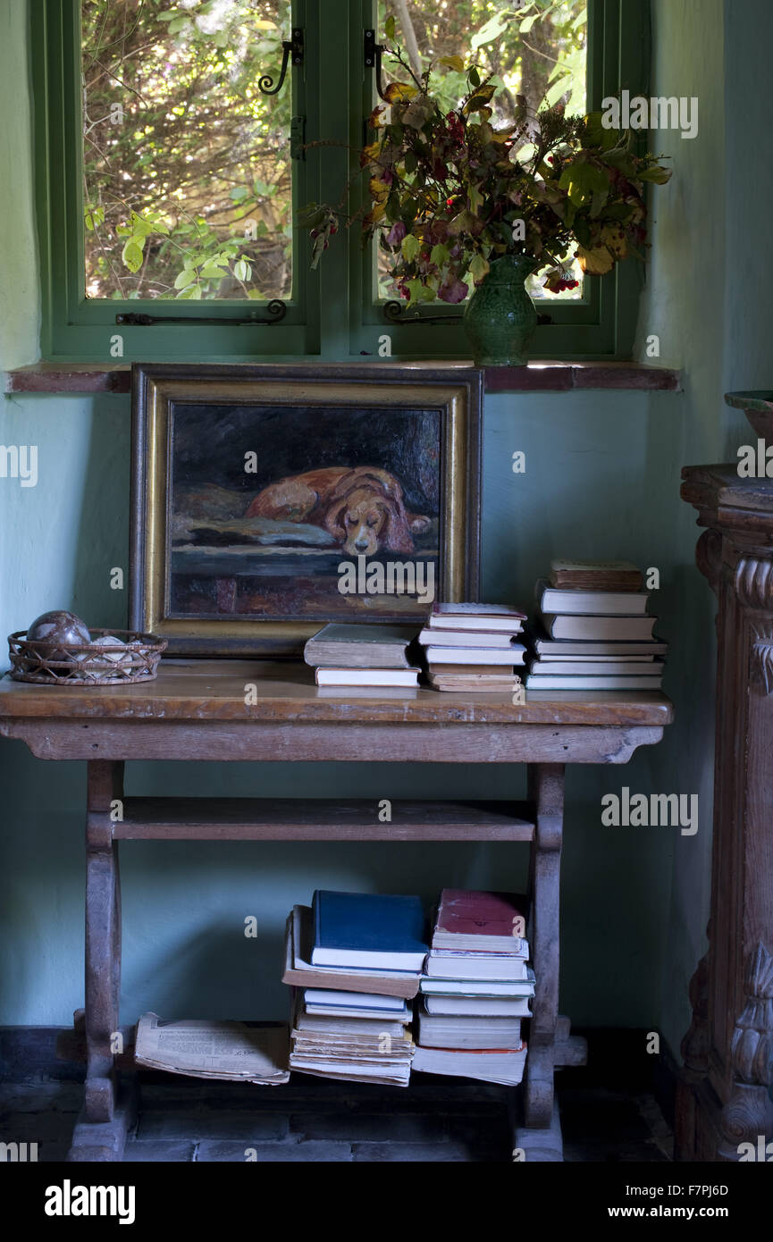 An interior view of Monk's House, East Sussex. Monk's House was the