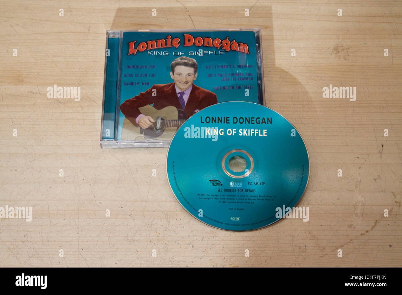 CD and case of  Lonnie Donegan 1994 2002 compilation 'King of Skiffle' Stock Photo