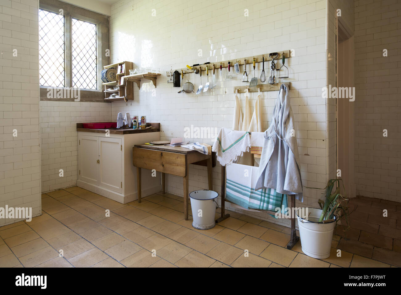 The north corner of the scullery at Anglesey Abbey, Gardens and Lode Mill, Cambridgeshire. Stock Photo