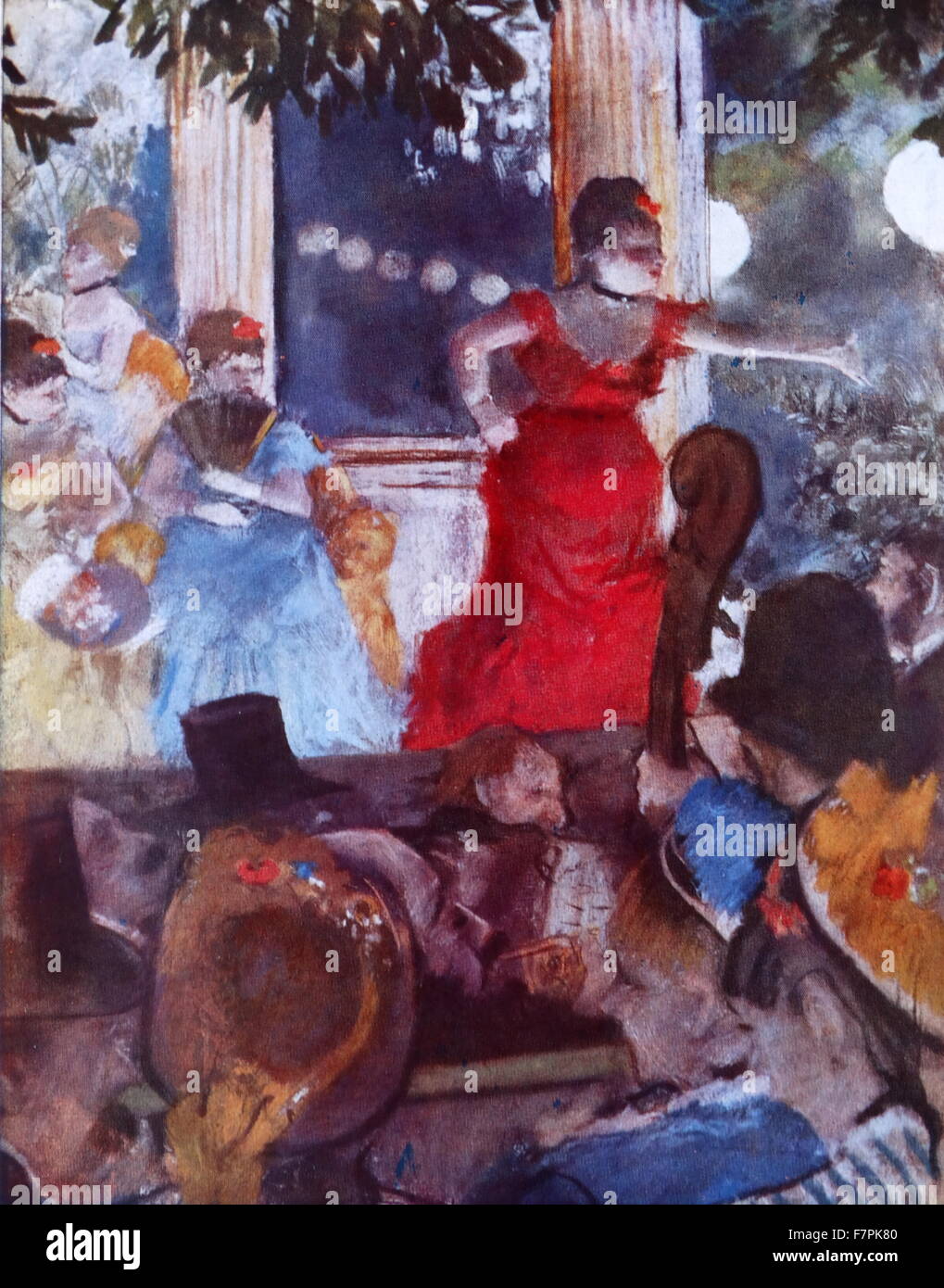 Painting titled 'Café Concert: At Les Ambassadeurs' by Edgar Degas (1834-1917) French painter. Dated 1877 Stock Photo