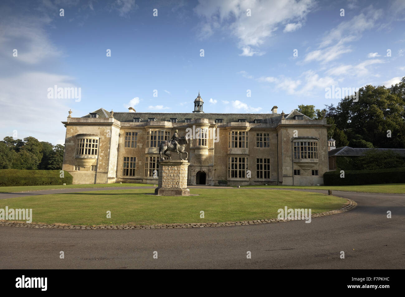 The north front of Hartwell House, Buckinghamshire. Hartwell House is