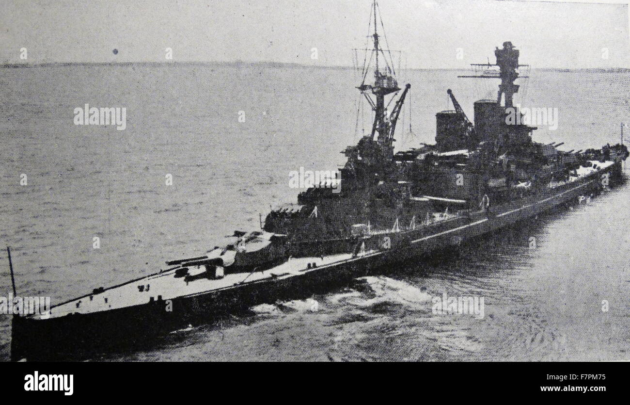 Photograph of the sinking of the British armoured cruiser 'Repulse' by ...