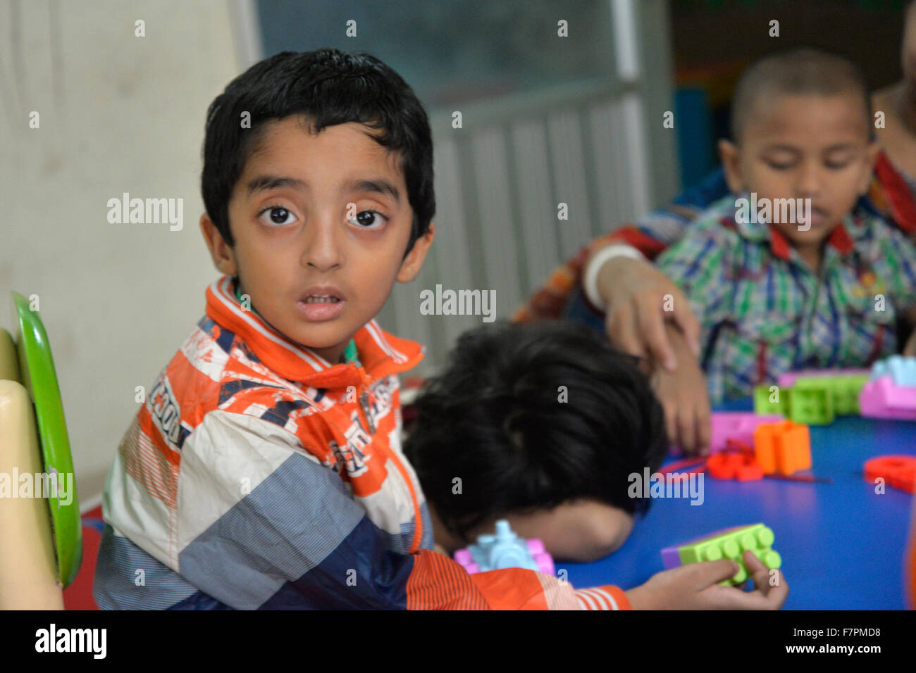 Dhaka, Bangladesh. 02nd Dec, 2015. Bangladeshi many autistic children