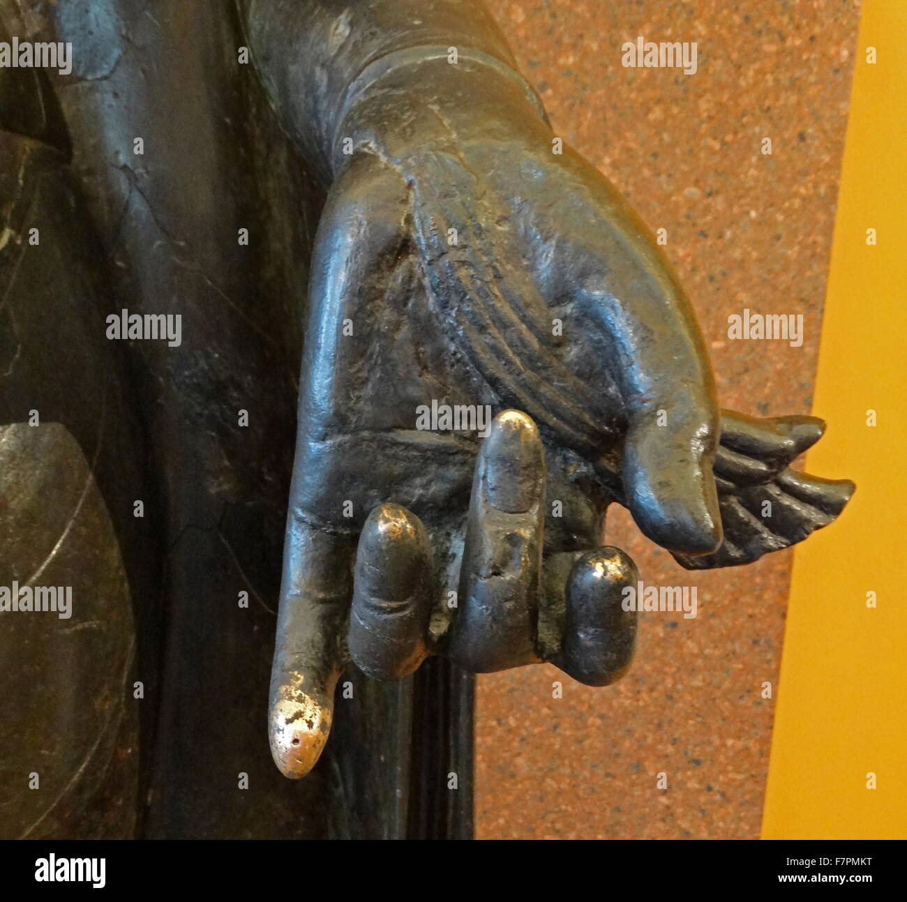 Copper statue of The Sultanganj Buddha from the Gupta Period. From