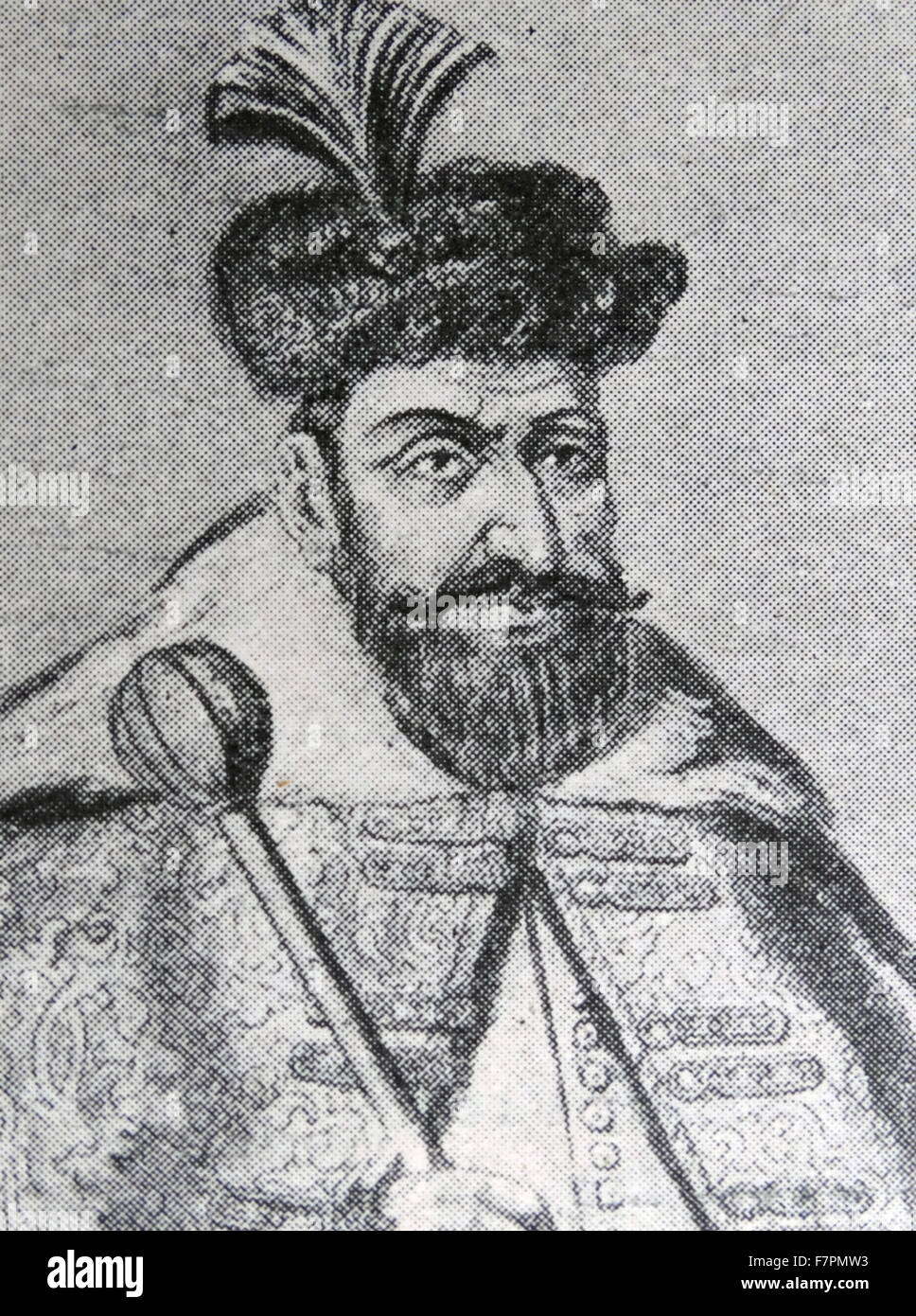 Gabriel Bethlen, King of Transylvania who succeeded against Ferdinand thanks to the help of Bohemia. Stock Photo