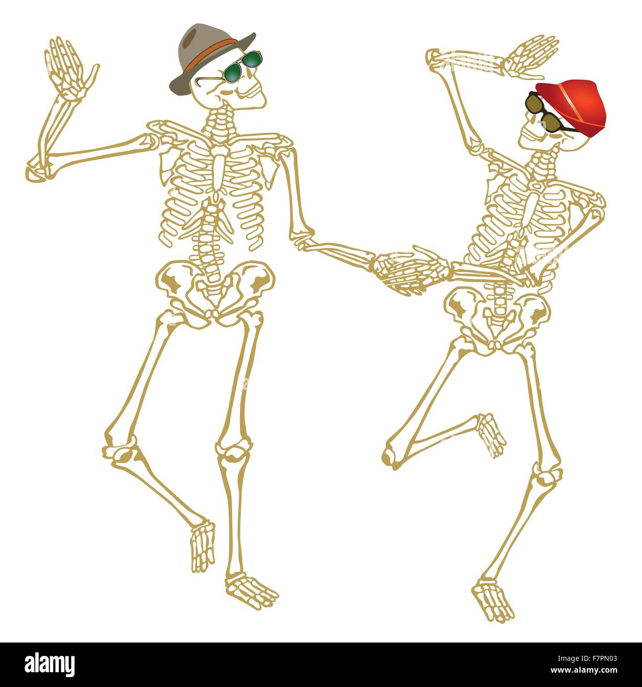 skeleton couple Stock Vector